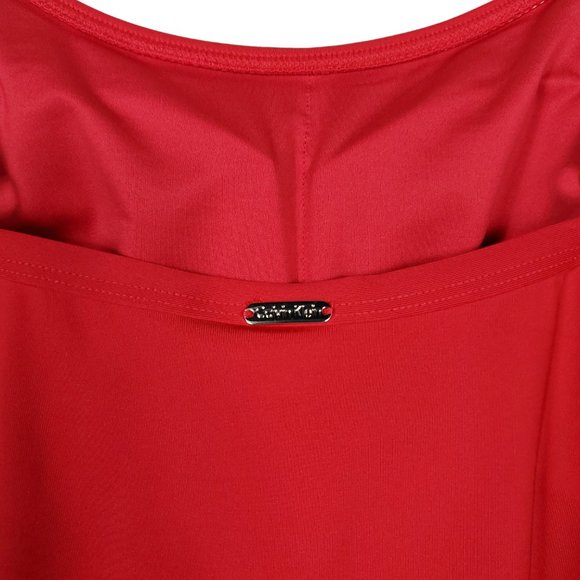 Calvin Klein Logo Red One Piece Swimsuit Sporty - Picture 7 of 9